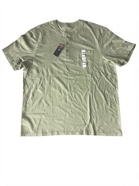 ✨ NWT Denver Hayes Men's XL Short Sleeve Henley Pocket Shirt Green ✨